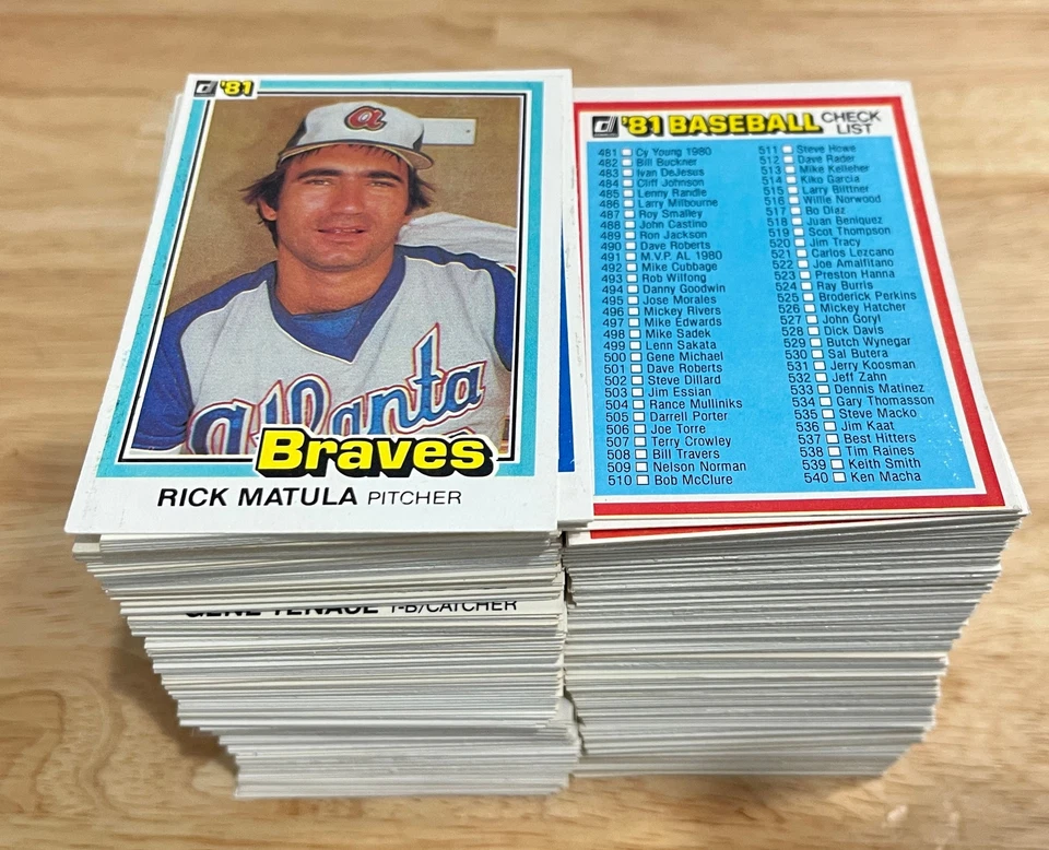 1981 Donruss Baseball Cards 1-250 (NM) - You Pick - Complete Your Set - Image 1 of 1