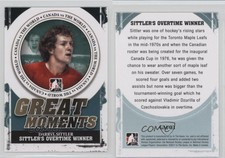 2011-12 ITG Canada VS the World Great Moments Darryl Sittler #GM-03 HOF
