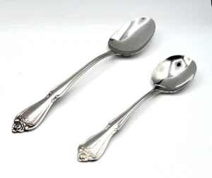 Oneida Arbor Rose True Rose 1881 Rogers Silverware Flatware Set Of 2 Spoons - Picture 1 of 6