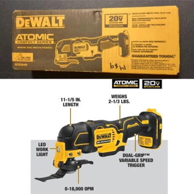 DEWALT 20V MAX Cordless Brushless Oscillating Tool Only (DCS354B) QUICK-CHANGE - Image 1 of 4