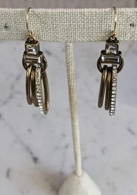 Pendientes colgantes SILPADA modernos de latón Maven con cristales de Swarovski nuevos sin etiquetas krw0029 Foto 1 de 2