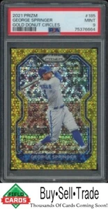 2021 Panini Prizm 185 George Springer Gold Donut Circles Prizm #/10 PSA 9 - Picture 1 of 2