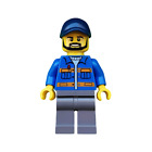 LEGO Blue Jacket with Pockets and Orange Stripes Figure - cty0576
