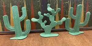 Cake Toppers Cactus Plastica Fico d'India Saguaro Party Picks Cake Cup Lotto di 3 - Foto 1 di 12