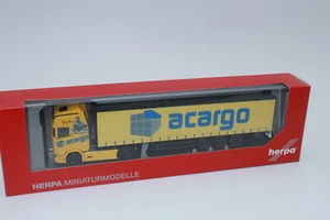 Herpa 314763 Scania Cs 20 HD Plan Curtain - Trailer Acargo 1:87 H0 New Boxed - Picture 1 of 5