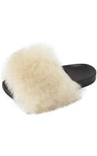 Women's Slides Faux Fur Cozy Fuzzy Slippers Comfort Flat Sandals-US Seller