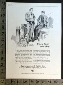 1930 SPORT GOODS FISHING ABERCROMBIE FITCH C. F. PETERS STOCKBROKER AD FC8758 - Picture 1 of 1