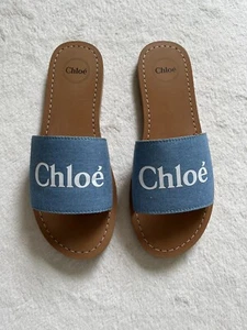 Neu Original Chloé Pantoletten Gr 38 Sandale Schuhe Chloe Schlappen Slides - Bild 1 von 4