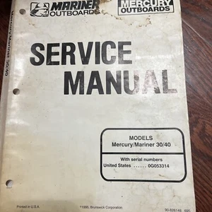 1997 Mercury/Mariner 30/40 2-Cylinder Models Service Manual P/N 90-826148R2 Mb 1 - Picture 1 of 8
