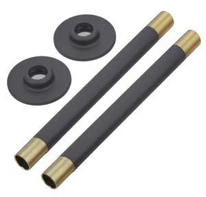 Milano Anthracite Pipe Connectors For Heated Towel Rail Radiator - 082538 - Picture 1 of 4