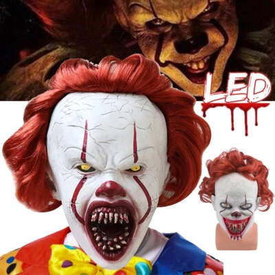 Horror Clown Pennywise Maske Party Latex Gruselige Halloween Maske Erwachsene - Bild 1 von 4