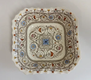 Vintage Spode Florence Muster Quadratisch Überbackene Quadratische Servierschale 9 7/8" - EUC - Bild 1 von 7