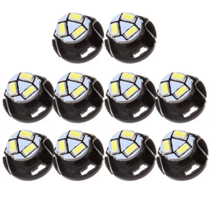 10Pcs White T5 Neo Wedge 3SMD LED Light A/C Heater Climate Panel Lamp Bulb 12mm - Picture 1 of 7