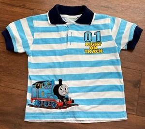 Vintage Boys Sz 4/5 Thomas The Tank Engine Polo Style Shirt - Picture 1 of 8