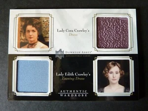 Downton Abbey Seasons 1 & 2 Wardrobe Dual Swatch Card DW03 Lady Cora & Edith - Picture 1 of 7