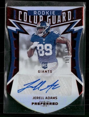 2016 Preferred Jerell Adams Red RC Color Guard Auto #167/199 Giants-Gamecocks - Image 1 of 2