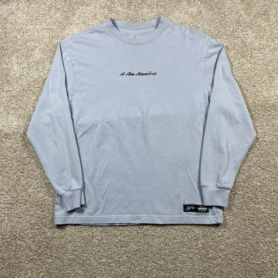 Camisa de manga larga Air Jordan x A Ma Maniere gris azul para hombre mediana usada en excelente estado Dj9758-464 Foto 1 de 4