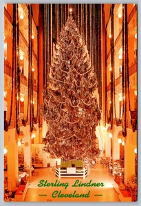 Cleveland OH Ohio, Sterling Lindner Weihnachtsbaum UNBENUTZT SAUBER Vintage Postkarte - Bild 1 von 2