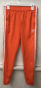 Adidas Originals Trefoil Track Pants Youth Size Large (13/14)  3 Stripes Orange - Picture 1 of 4