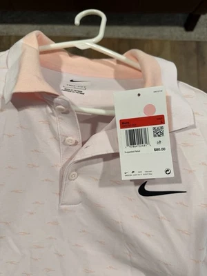 Polo de golf Nike Tour Micro para hombre rosa, manga corta, Dri-Fit, talla grande Foto 1 de 3