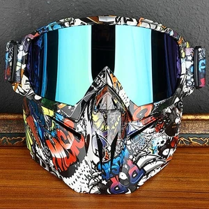 Máscara facial desmontable para motocicleta ATV moto todo terreno motocross gafas - Imagen 1 de 1