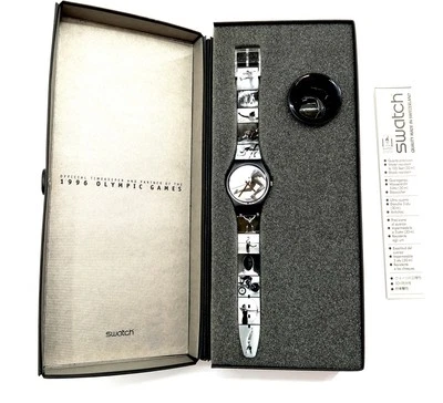 Reloj Swatch ANNIE LEIBOVITZ GB178 Nuevo Juego de Caja Juegos Olímpicos 1996 con Firma Foto 1 de 4