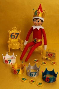 3d Printed 67 Accessory Bundle - Crown, Throne, Boombox, Mic, Belt, And Coins 🪙 - Picture 1 of 5