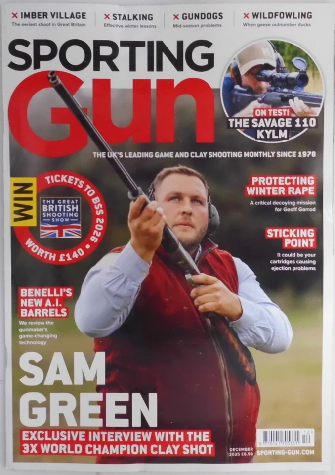 Sporting gun magazine Nov 2025 World Champion clay shot Sam Green interview - Image 1 of 1
