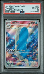 PSA 10 GEM MINT Wailord Journey Together Full Art Holo Pokemon 162/159 - Picture 1 of 2