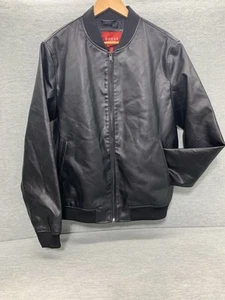 Guess Men’s Medium Black Jacket Elastic Waist Bomber Style - Picture 1 of 15