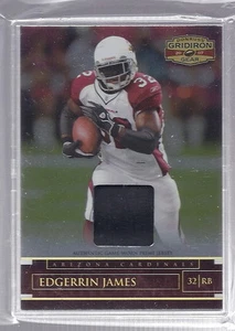 2007 Gridiron Gear Edgerrin James Arizona Cardinals Gold Base Jersey Card #16/50 - Foto 1 di 2