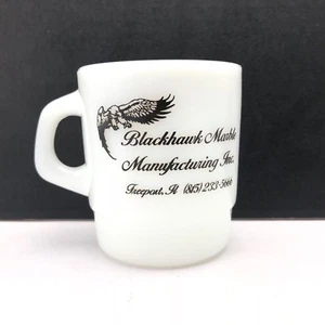 Vintage Milk Glass Mug Termocrisa Blackhawk Marble Ad Promotional Promo - Picture 1 of 8