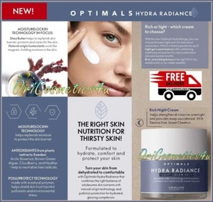 Oriflame Optimals Hydra Radiance Rich Night Cream Suitable 4 Dry Sensitive Skin - Picture 1 of 6