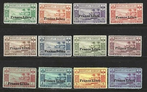 SELLOS NUEVOS DE LAS HEBRIDAS (FR) #67-78 -- JUEGO COMPLETO "FREE FRANCE" -- 1941 -- COMO NUEVOS - Imagen 1 de 3