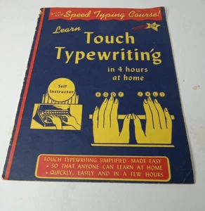 Folleto de escritura Learn Touch de 1945 vintage - Imagen 1 de 5