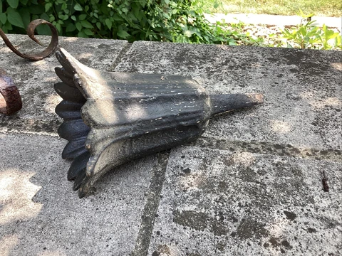 ANTIQUE CAST IRON FRENCH GARDEN CEMETERY FLOWER URN STAKE ORIGINAL LOVELY Cover
