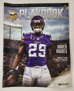 Vikings Playbook Sunday September 20th 2015 Lions Xavier Rhodes - Picture 1 of 2