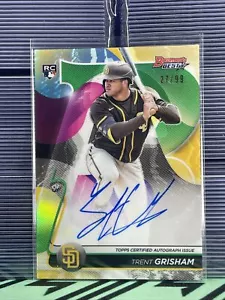 2020 Bowman's Best - Trent Grisham /99 (RC) Rookie Card Auto San Diego Padres - Picture 1 of 2