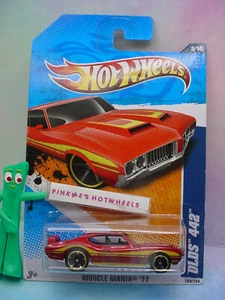2011 Hot Wheels 1971 OLDS 442 #109☆Walmart red spoiler;gold mc5☆Muscle Mania☆Z2 - Picture 1 of 3