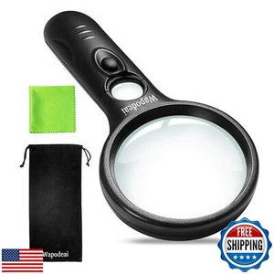 Wapodeai 3X 45X High Magnification, Suitable for Reading, Jewellery, Lnspecti - Picture 1 of 5