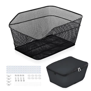Rear Bike Basket Large Capacity Metal Wire Basket Waterproof B9Y2 - Picture 1 of 12