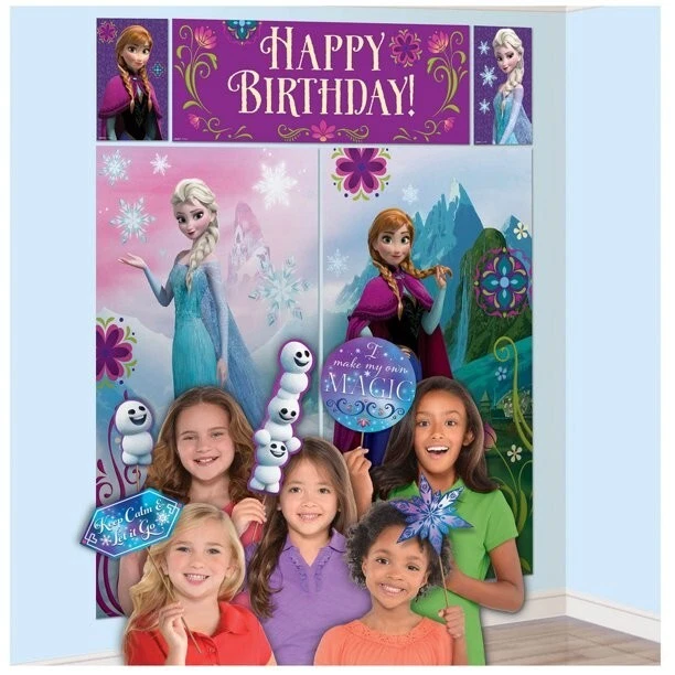 Frozen Scene Setter with Photo Booth Props - Image 1 of 1