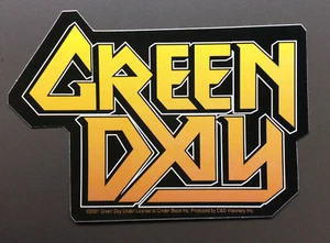 GREEN DAY Yellow Logo Sticker NEW OFFICIAL MERCHANDISE RARE Billie Joe Punk - Picture 1 of 1