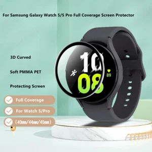 Screen Protector For Samsung Galaxy Watch 5 40mm/44mm 5 Pro 45mm Soft Full Cover - Picture 1 of 15