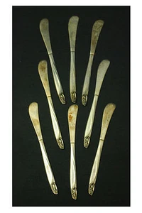 Lote de 8 cuchillos de mantequilla International Deep Silver Master de colección - Imagen 1 de 3