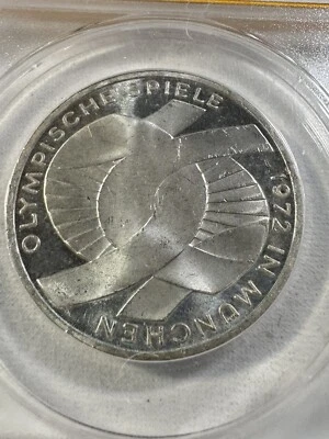 1972-G Germany 10 Marks Olympic Knot Commemorative Graded MS 64 Cameo by ANACS - Image 1 of 4