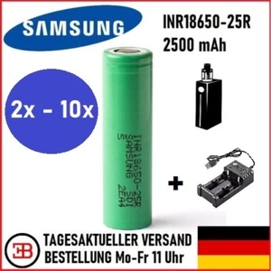 Samsung INR 25R | Li-Ion Akku | Kapazität 2500mAh 20A Akku + wahlweise Ladegerät