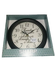RELOJ DE PARED AFILADO "Familia los que vives con ríe y amor" - Imagen 1 de 1
