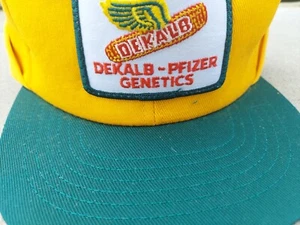 Vintage Dekalb Seed Truckers Hat. NWT. Pfizer Genetics. Size Med. Neck Flap. - Picture 1 of 10