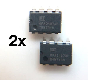 2x/ Pair OPA2107 Burr Brown - High Quality Dual Audio OP-AMP, DIP8, Genuine IC - Picture 1 of 1